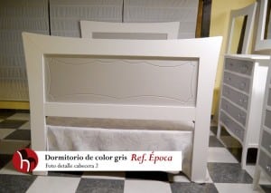 Dormitorio gris Ref. Época · Foto detalle Cabecero · Muebles Peñalver