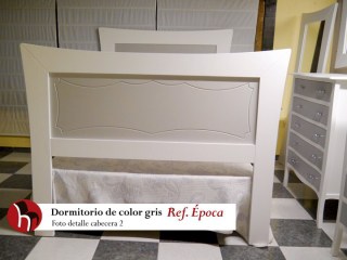 Dormitorio gris Ref. Época · Foto detalle Cabecero · Muebles Peñalver